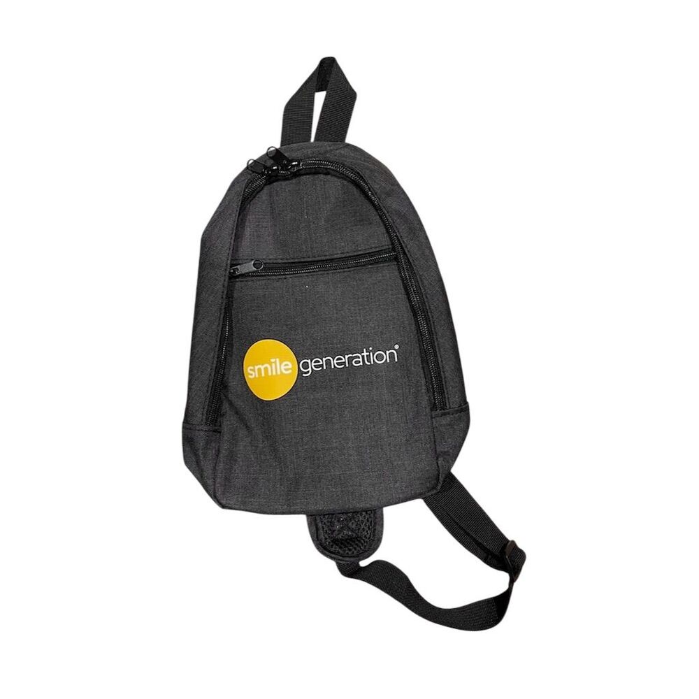 Unisex Sling Backpack Black Adjustable Strap